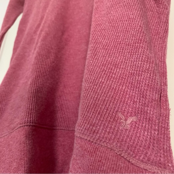 AMERICAN EAGLE Pink Knit Sweater Hoodie/Sweatshirt-Size Small - Picture 9 of 11